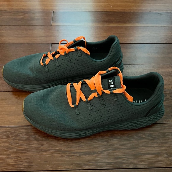 Nobull Allday Ripstop Dark Grey Charcoal Orange Sz. 11